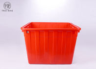 큰 단단한 중첩 플라스틱 궤 상자, 빨강/파란 플라스틱 저장 그릇 재생