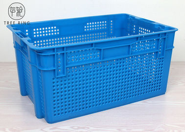 착색된 유로 관통되는 위생 플라스틱 패킹 크레이트 HDPE 630 * 420 * 315 Mm