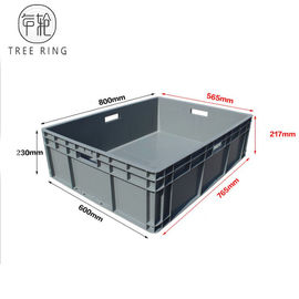 800*600*230 Mm 산업 저장을 위한 유로 플라스틱 저장 상자 쟁반